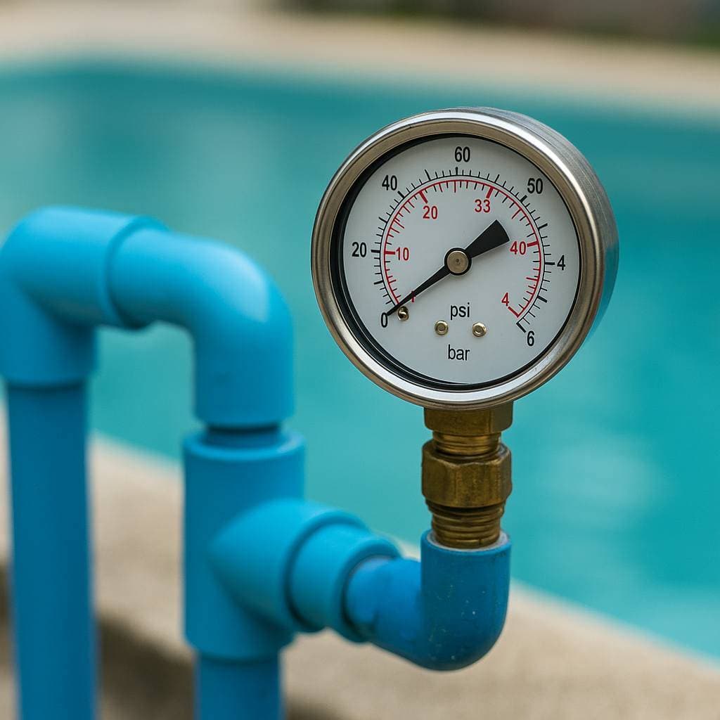 Test pression canalisations piscine Saint-Tropez